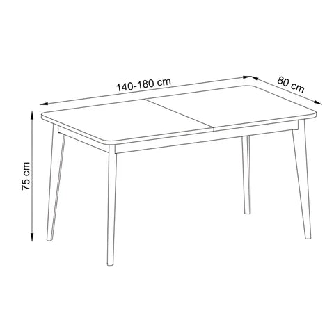 Stół Trava rozkładany 140–180x76 cm w stylu skandynawskim – zdjęcie 4