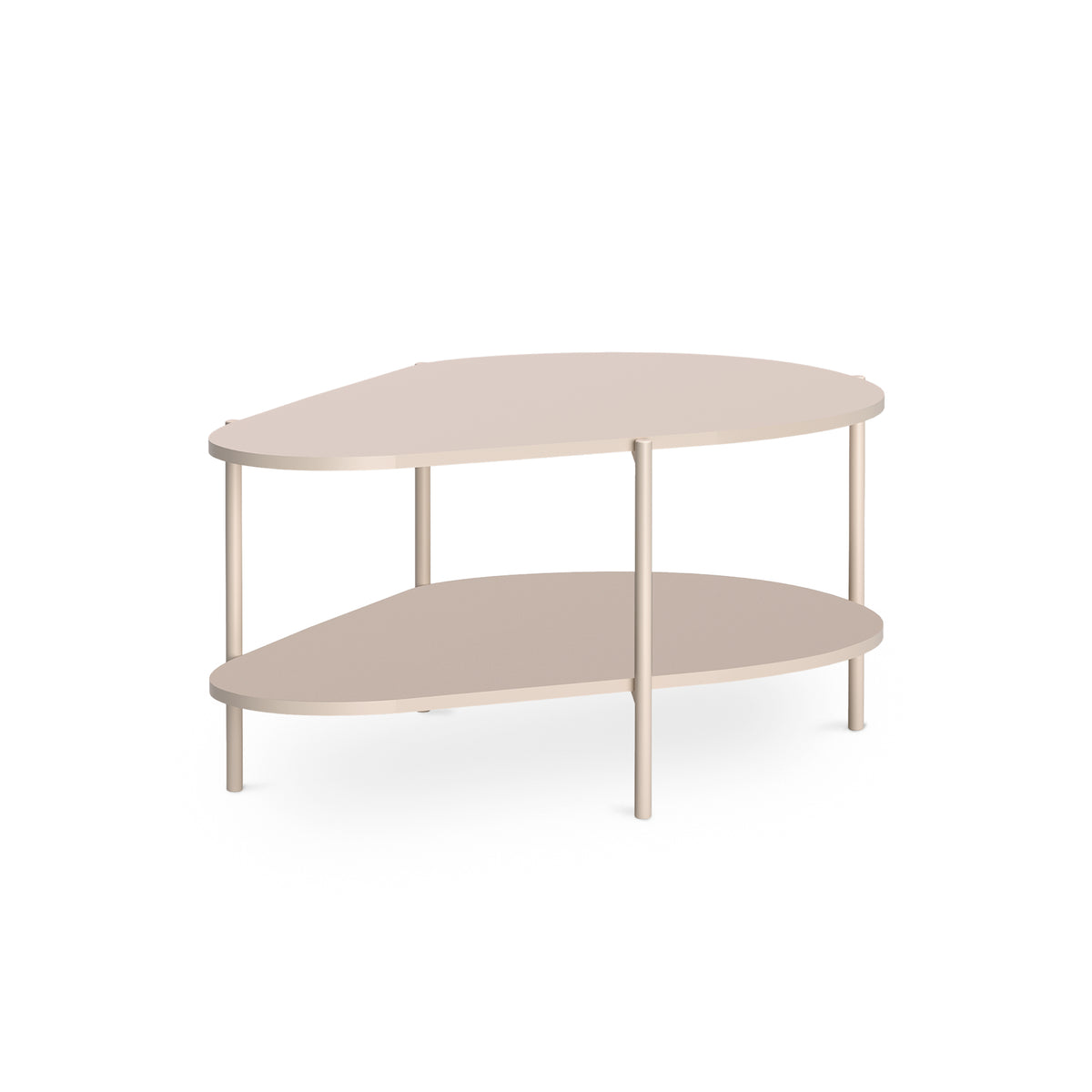 Table basse EKLIPSO 90x45 aux formes organiques de style moderne, coloris cachemire – photo principale | Pillovely