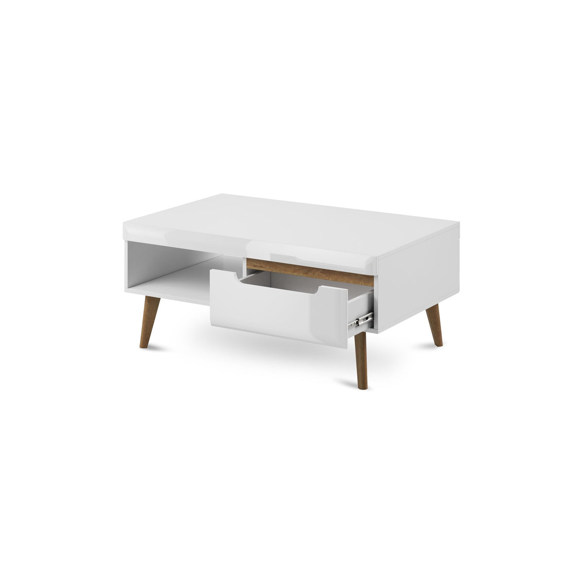 Trava Coffee Table 107x46 cm with Shelf, Modern Style – photo 3