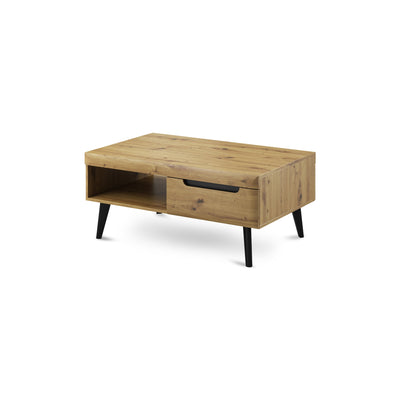 Trava Coffee Table 107x46 cm with Shelf, Modern Style – Artisan Oak