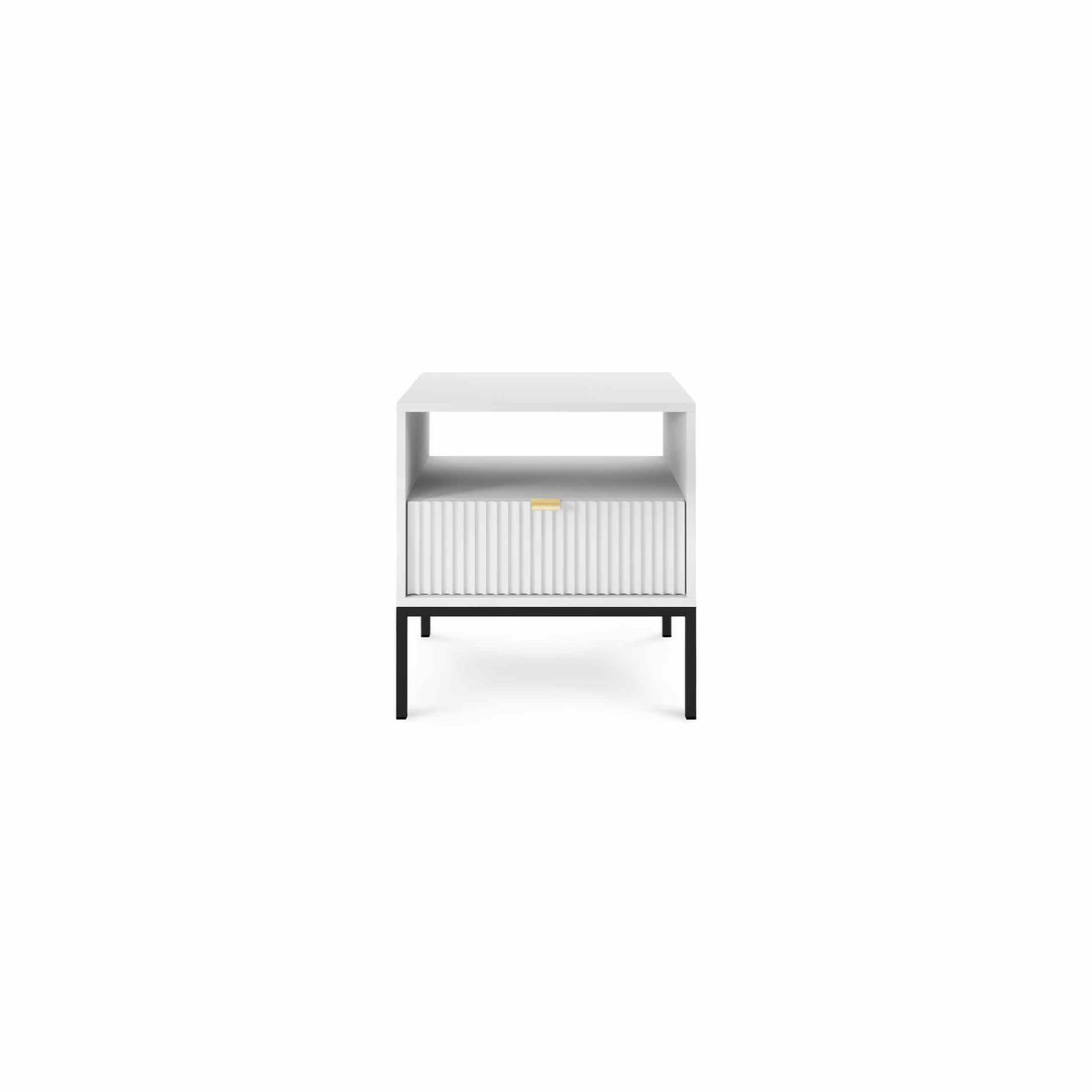 Roza Bedside Table with Drawer 54x56 cm, Glamour Style – photo 13