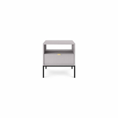 Roza Bedside Table with Drawer 54x56 cm, Glamour Style – photo 19