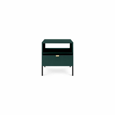 Roza Bedside Table with Drawer 54x56 cm, Glamour Style – photo 26
