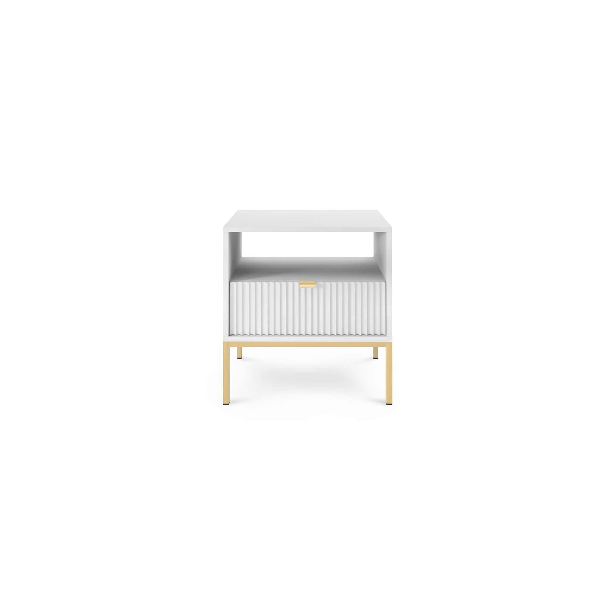 Roza Bedside Table with Drawer 54x56 cm, Glamour Style – photo 10