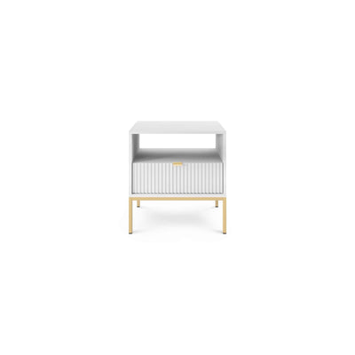 Roza Bedside Table with Drawer 54x56 cm, Glamour Style – photo 10