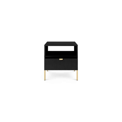 Roza Bedside Table with Drawer 54x56 cm, Glamour Style – photo 29