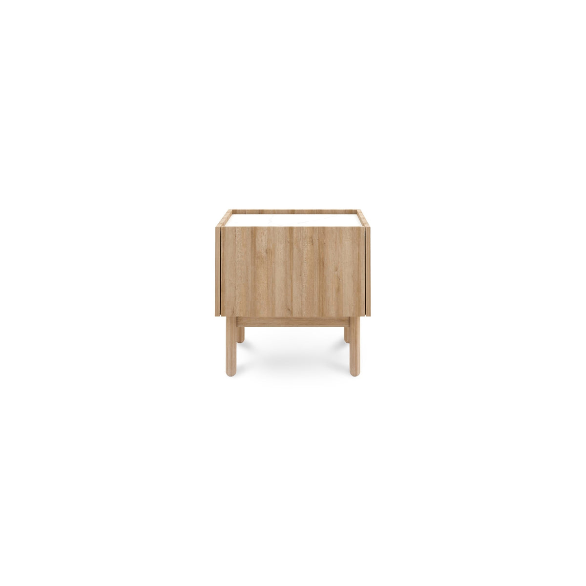 Anawa Bedside Table 50x48 cm with Spacious Compartment, Boho Style