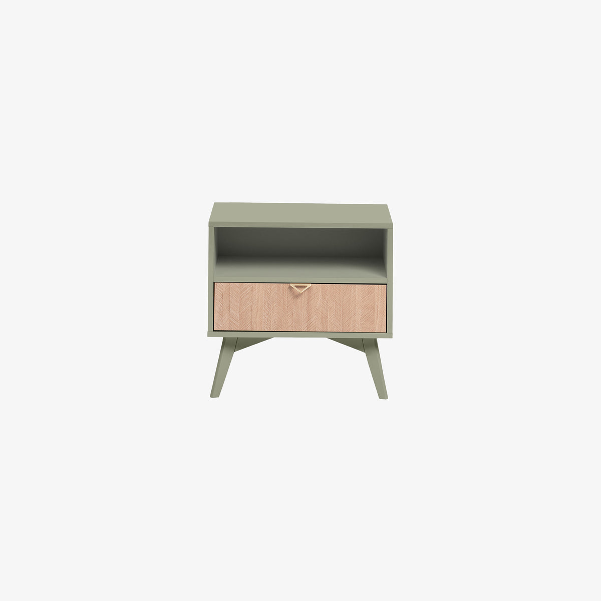 Mandala bedside table in eucalyptus