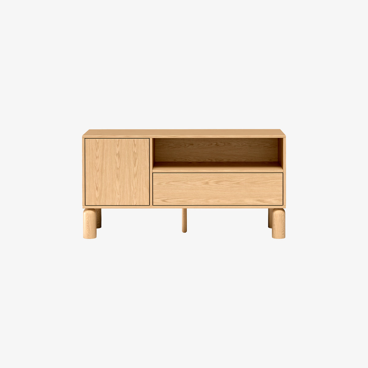 FJORD TV unit 120x62 with drawer and open shelf