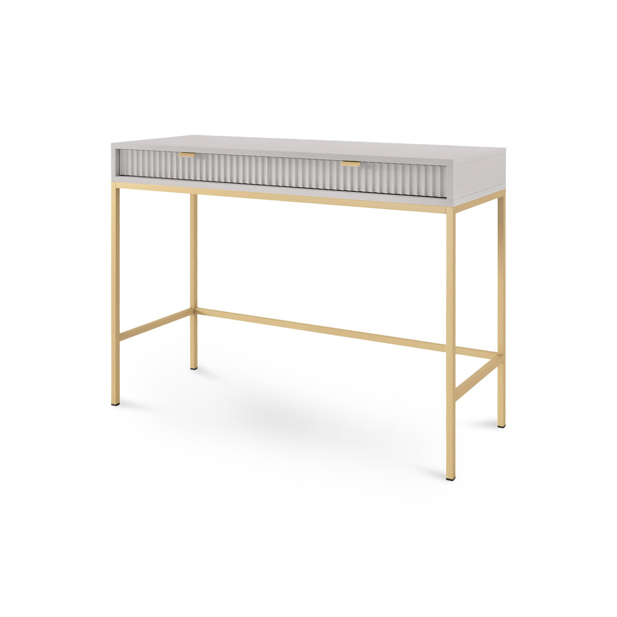 Roza Dressing Table 104x78 cm, Glamour Style – Gray, Gold