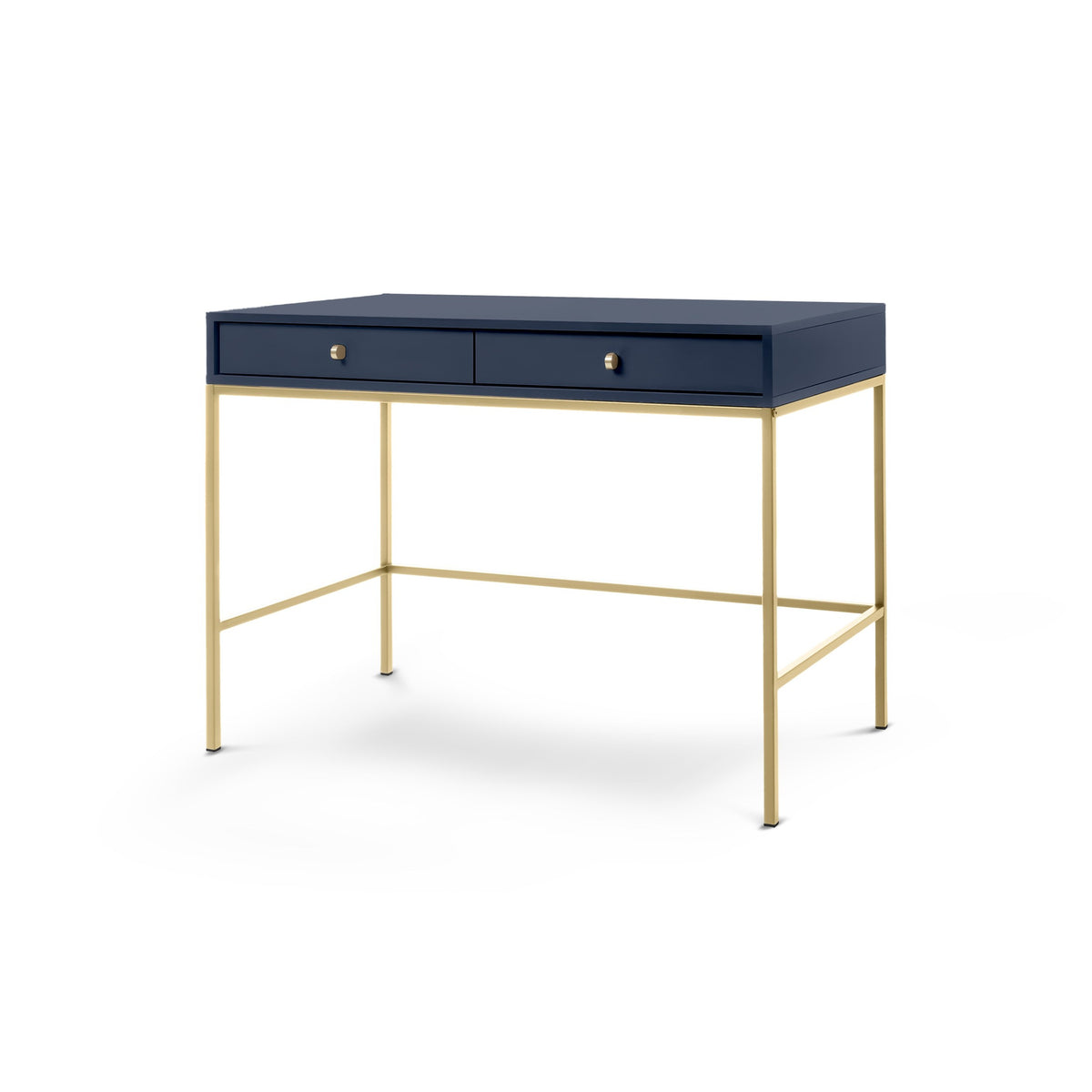 Kviat Dressing Table 104x78 cm, Modern Style – Navy blue, Gold