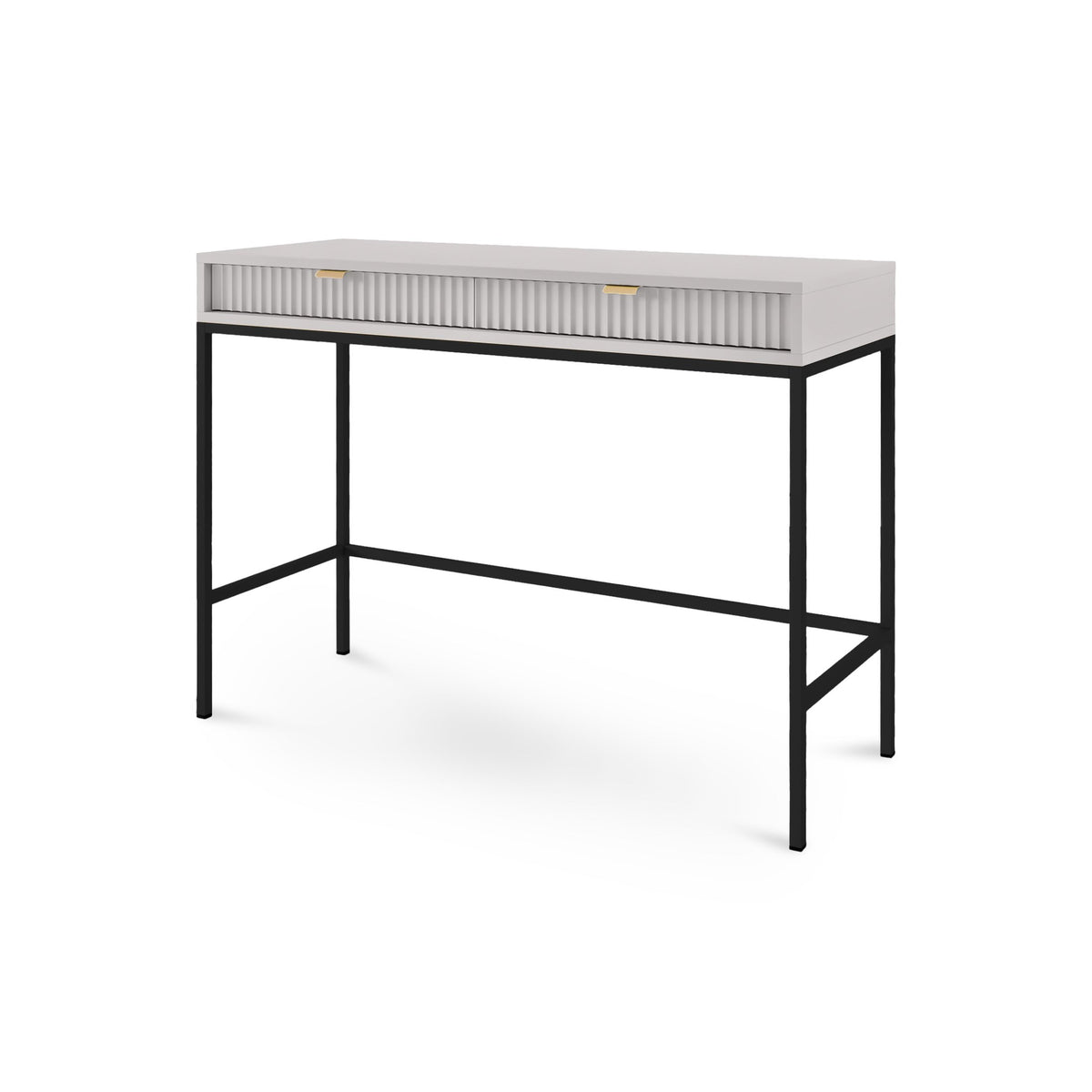 Roza Dressing Table 104x78 cm, Glamour Style – Gray, Black