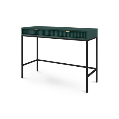 Roza Dressing Table 104x78 cm, Glamour Style – Labrador Green, Black