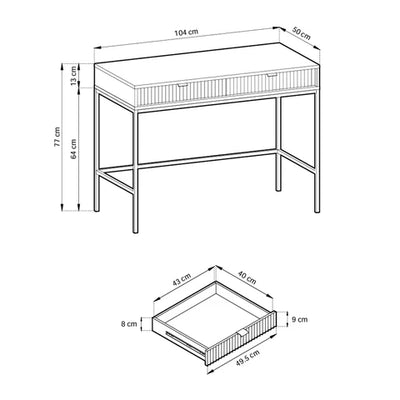 Roza Dressing Table 104x78 cm, Glamour Style – photo 5