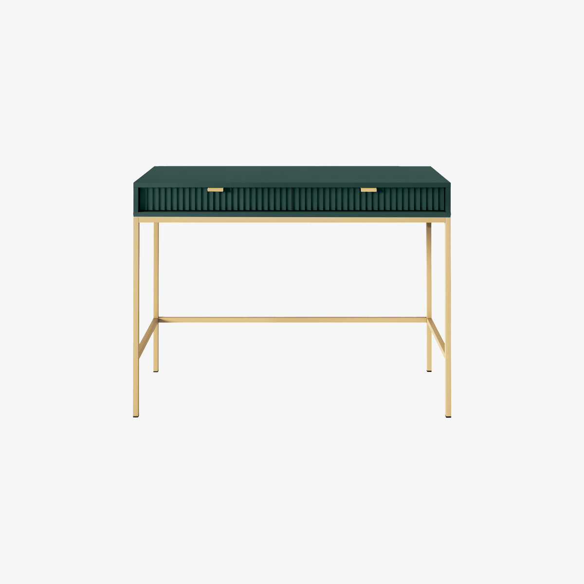 Roza dressing table 104x78 cm in Labrador Green with gold legs