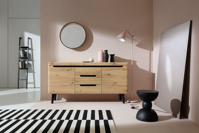 Komoda Trava z szufladami i szafkami 160x83 w stylu skandynawskim – zdjęcie 6