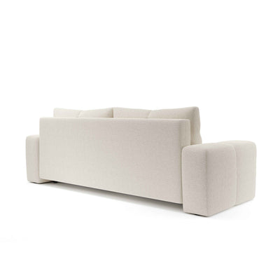 Soso 3 Seater Sofa Bed 149x200 with Storage, Modern Style – back view