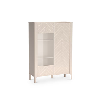 Vitrine EKLIPSO 103x145 vitrée de style moderne, coloris Cachemire – photo principale | Pillovely