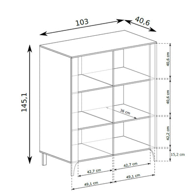 Lucarne EKLIPSO 103x145 avec vitrage de style moderne – dessin coté | Pillovely