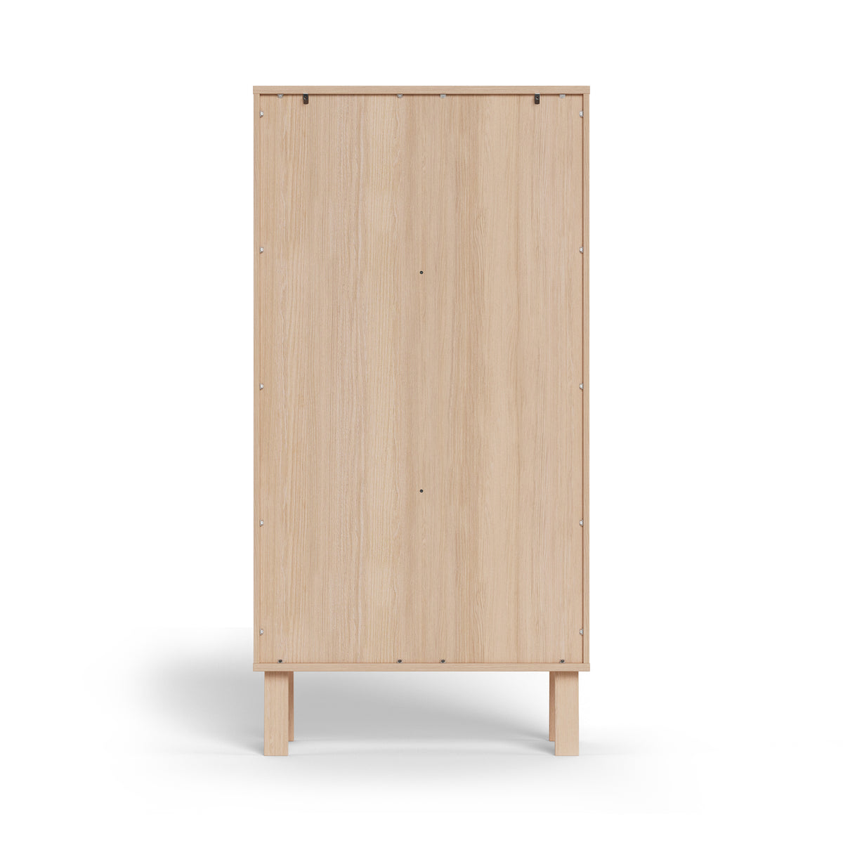 Vitrine Lurisse 90 x 180, vue arrière – paroi arrière au décor chêne clair