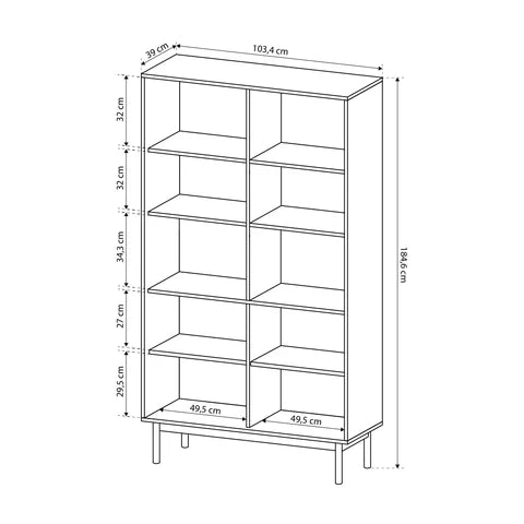Sabi Display Cabinet 104x185 cm, Japandi Style – photo 5