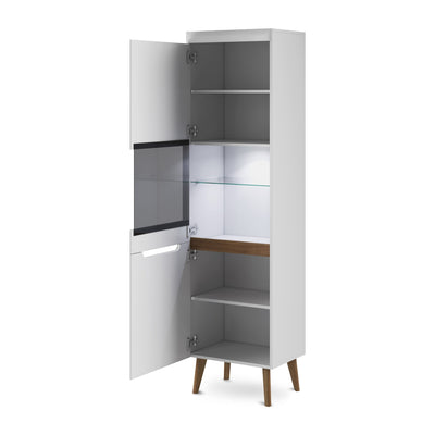 Trava Glass Display Cabinet 53x197 cm, Scandinavian Style