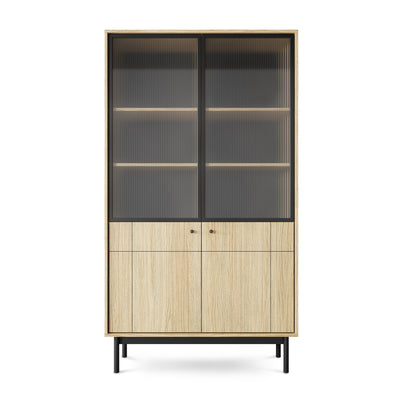 Witryna Sabi przeszklona 104x185 cm w stylu japandi – zdjęcie 7