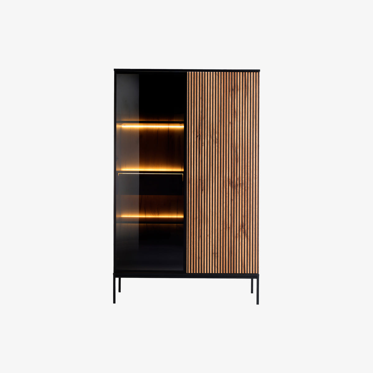 Lampy display cabinet with doors and drawer 104x166