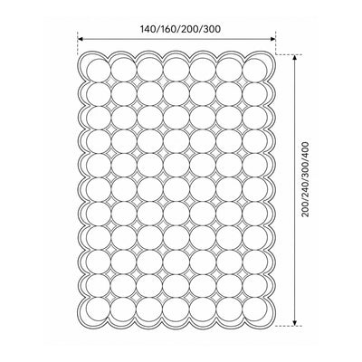 Tapis Pelli avec un motif géométrique en relief de style glamour - dessin avec dimensions