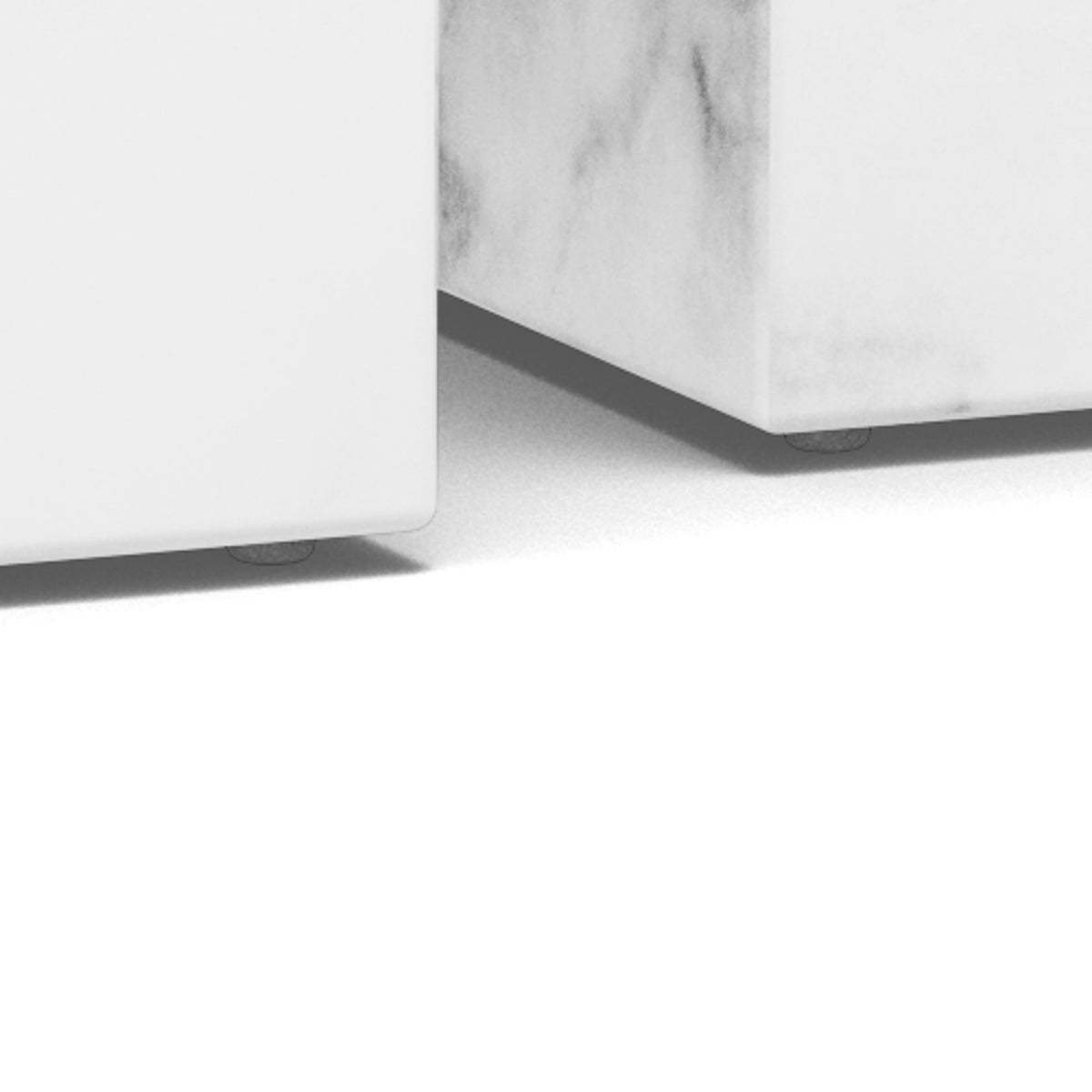 Quadrato Set of Two Coffee Tables, Modern Organic Style – close-up of details and texture