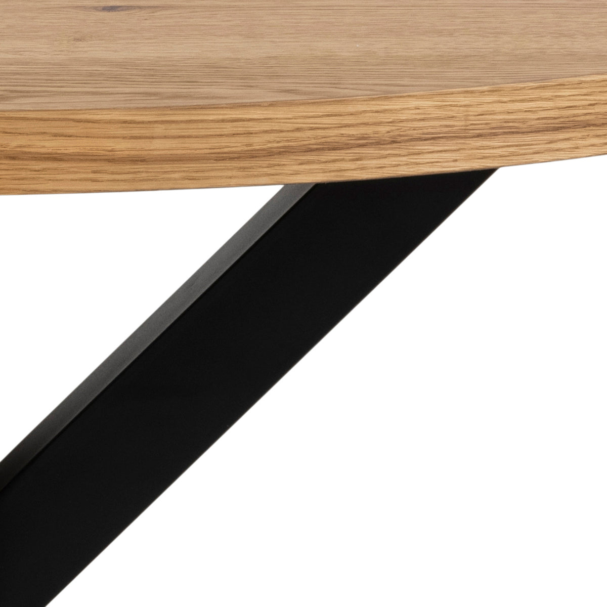 Okrągły stół Stela Classic 120x77 w stylu industrialnym – zbliżenie na detale i fakturę
