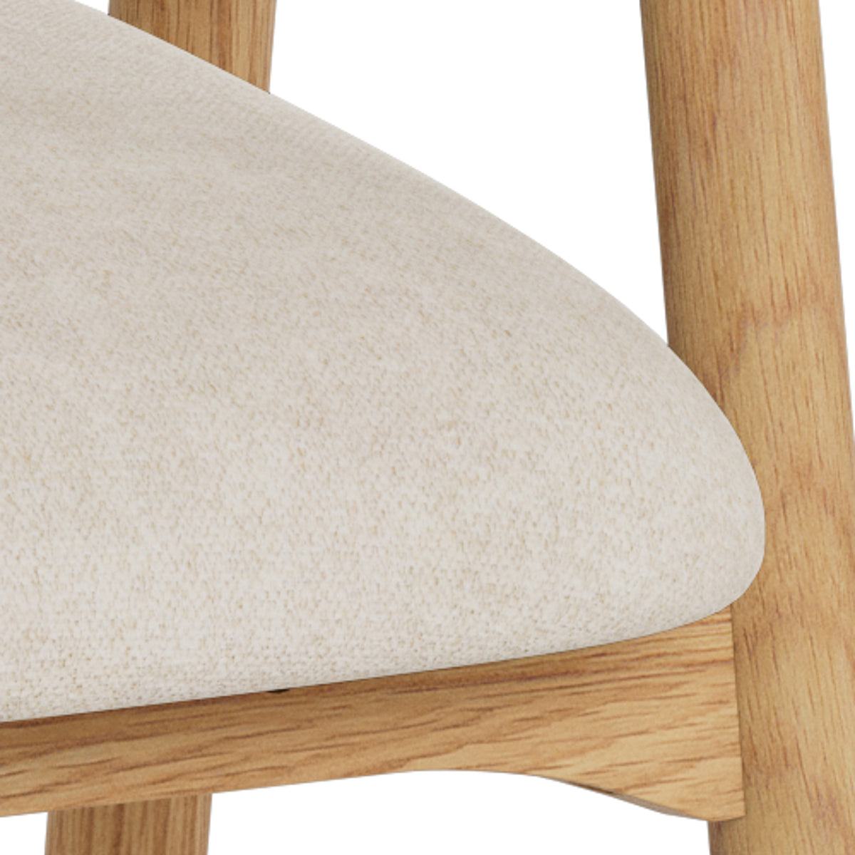 Hikari Set of Two Dining Chairs, Scandinavian Style – close-up of details and texture