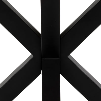 Okrągły stół Stela Classic 120x77 w stylu industrialnym – zbliżenie na detale i fakturę