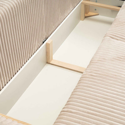 Alloro 3 Seater Sofa Bed 145x200 with Storage, Modern Style – close-up of details and texture