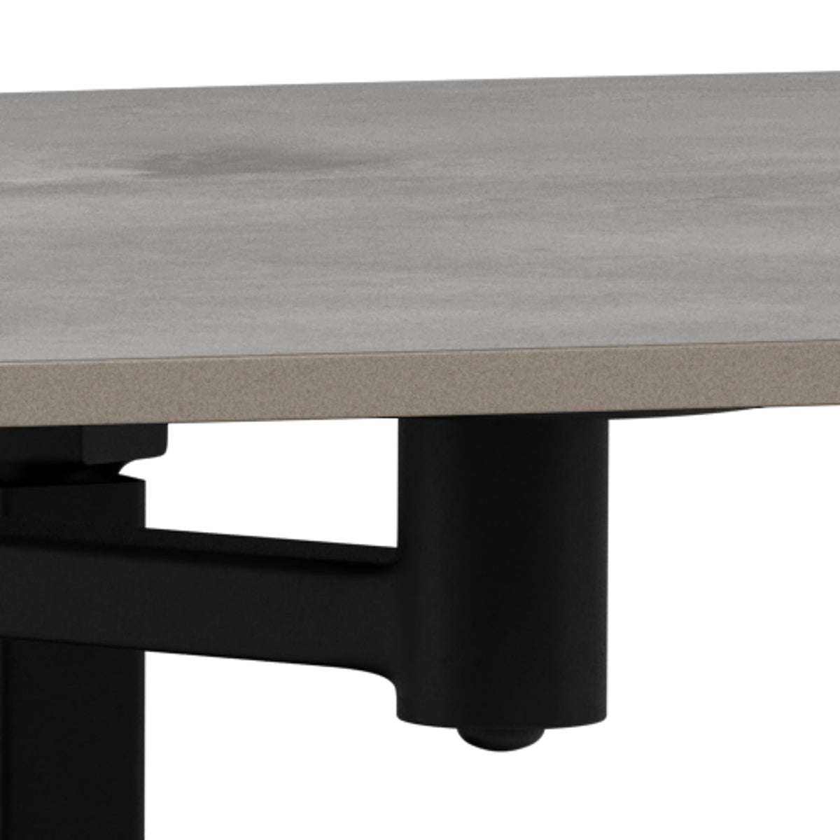 Stolik kawowy Dualis z obrotowym blatem 128 × 40 cm w stylu loftowym – zbliżenie na detale i fakturę