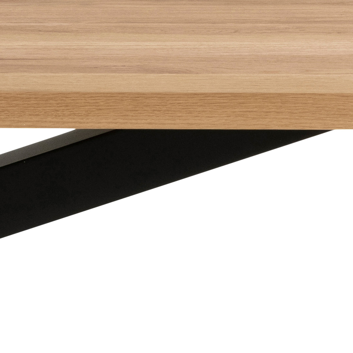 Stół Oryss Oak do jadalni 220x76 w stylu industrialnym – zbliżenie na detale i fakturę