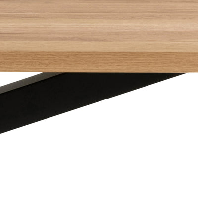 Stół Oryss Oak do jadalni 220x76 w stylu industrialnym – zbliżenie na detale i fakturę