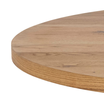 Okrągły stół Stela Classic 120x77 w stylu industrialnym – zbliżenie na detale i fakturę
