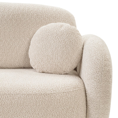 Olemo 4 Seater Corner Sofa Bed, Minimalist Style, Abriamo Fabric – close-up of details and texture